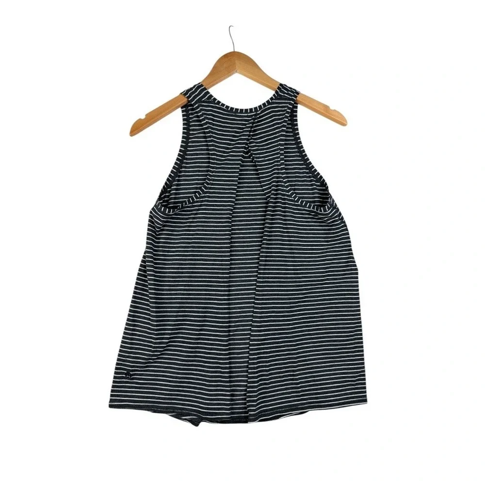 Lululemon Women All Tied Up Tank‎ size Small Dark Grey/White